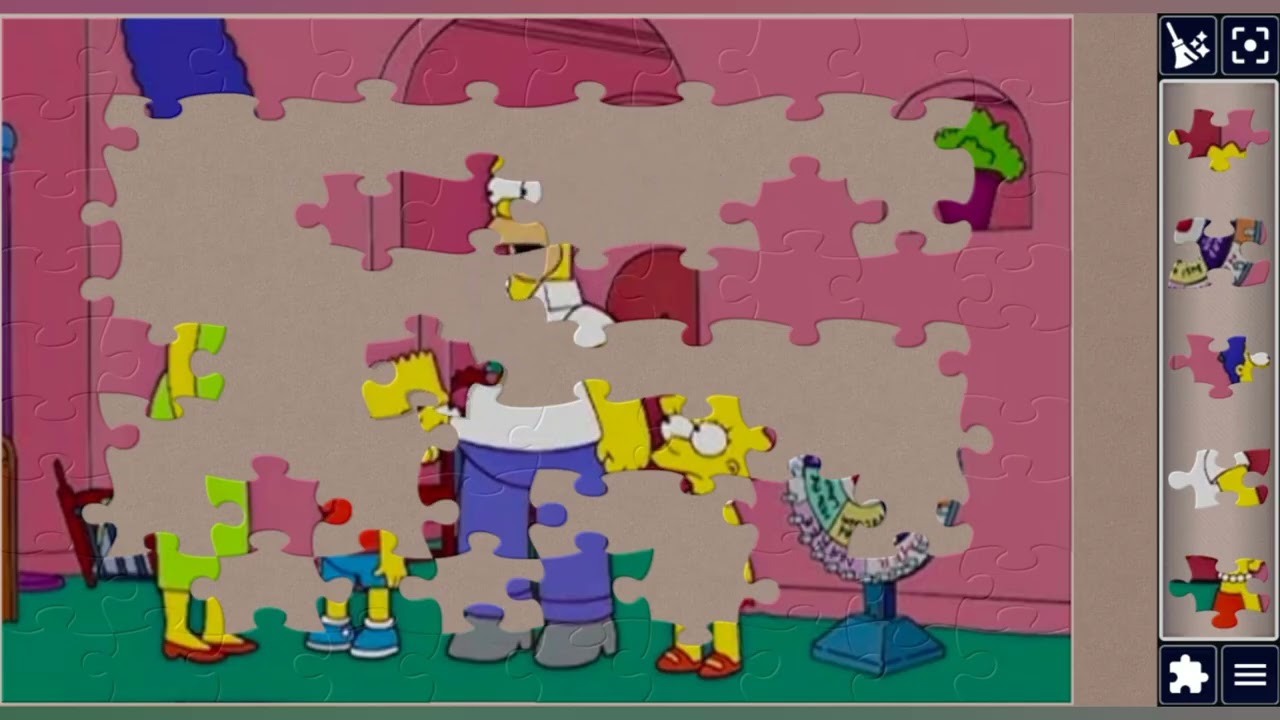 Family Spin:The Simpson's Game Night Puzzle 🎲🧑‍🧑‍🧒‍🧒🥏💫💞🧩//@jigsawart4512 