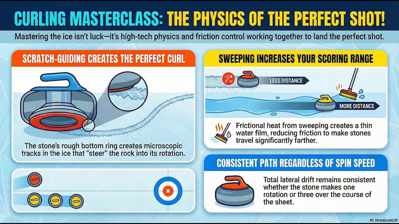 Meltwater, Micro-Engineering, and the Curling Stone: The Physics of Sweeping