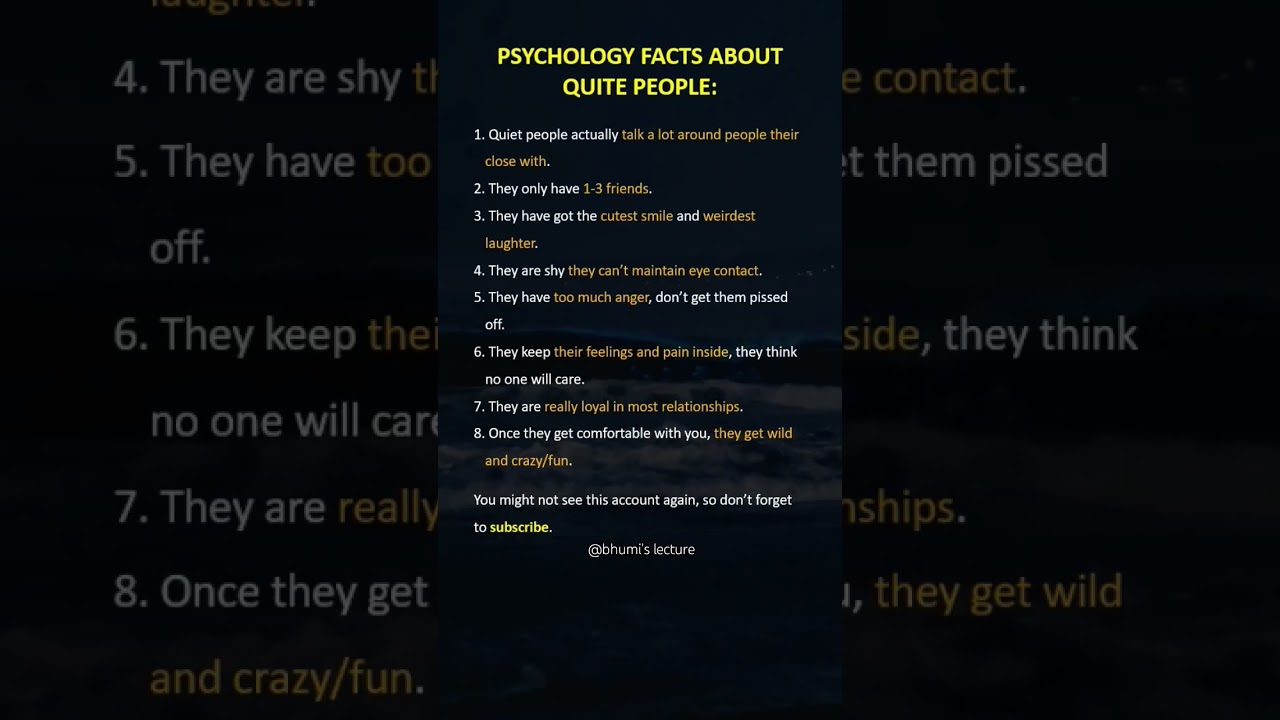 Psychology facts about quiet people #fact #introvert #psychologylife #quotes #shorts #shortfeed#life