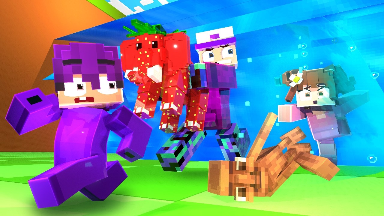 Escape Tsunami for Brainrots in Minecraft Be Like (Animation)