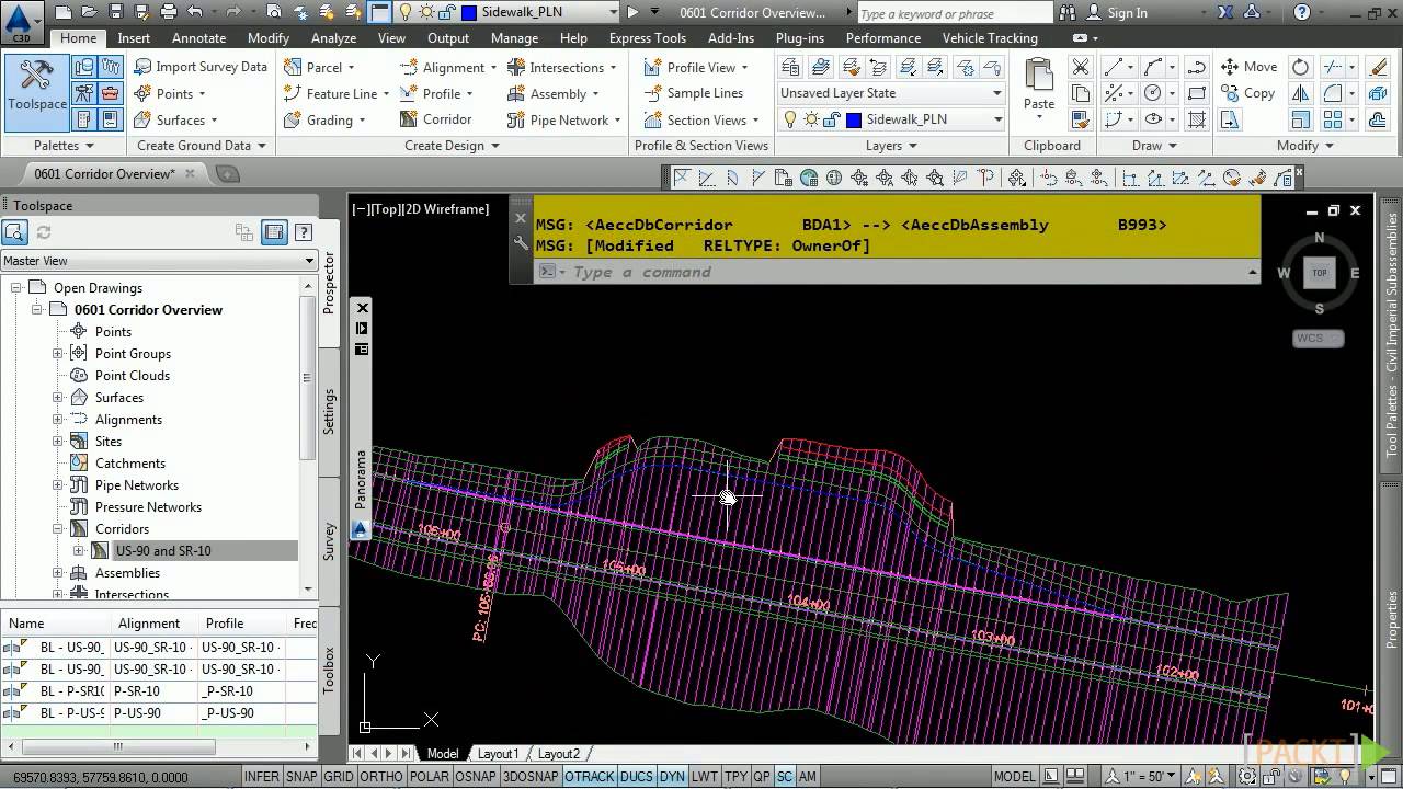Building a Road Using Civil 3D: Corridor Overview | packtpub.com