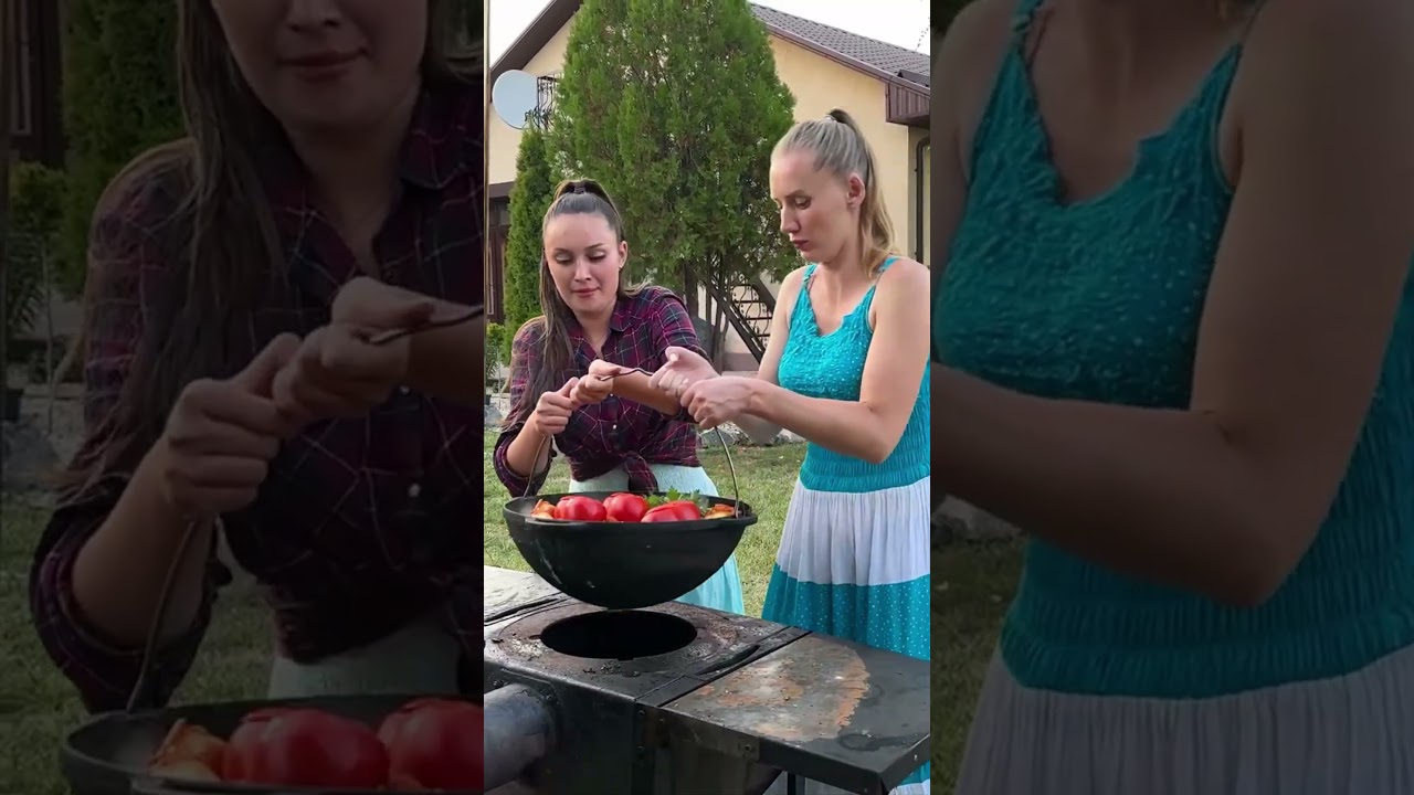 Epic Outdoor Cooking Feast | Giant Rustic Dishes Over Open Fire #asmr #cooking #garden  #food