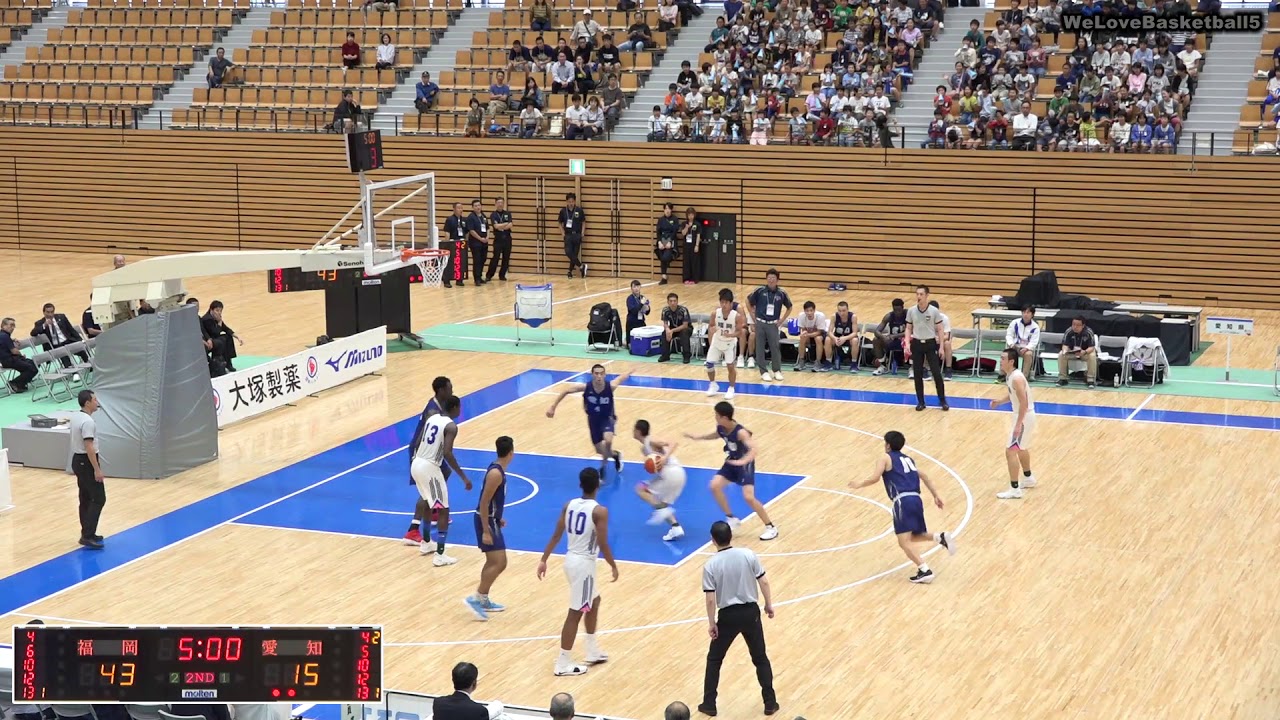 福岡vs愛知(Q2)高校バスケ 2018 国体決勝