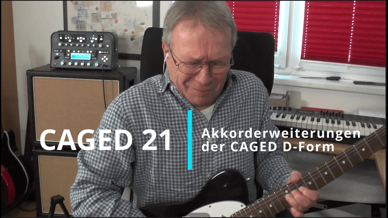 Akkorderweiterungen D-Form im CAGED-System