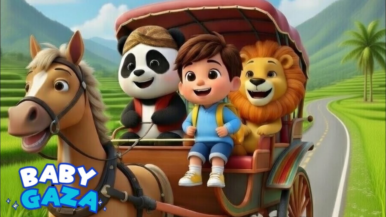 Naik Delman Istimewa - Panda, Singa & Teman Lucu | Lagu Anak Balita Terpopuler 2026 🐴