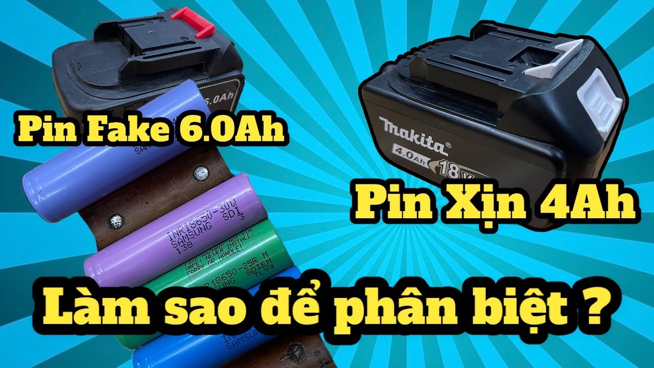 Pin Fake 128V 6.0Ah và Pin Đóng Cell Samsung Hàng Xịn ! Làm sao để phân biệt ? Xin hãy xem hết clip.