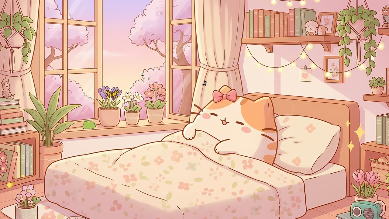 Mochi's Spring Lofi Dream 😴🌷 Calm Lofi Vibes for Relaxing & Sleep 💤 Cozy Spring To Your Day
