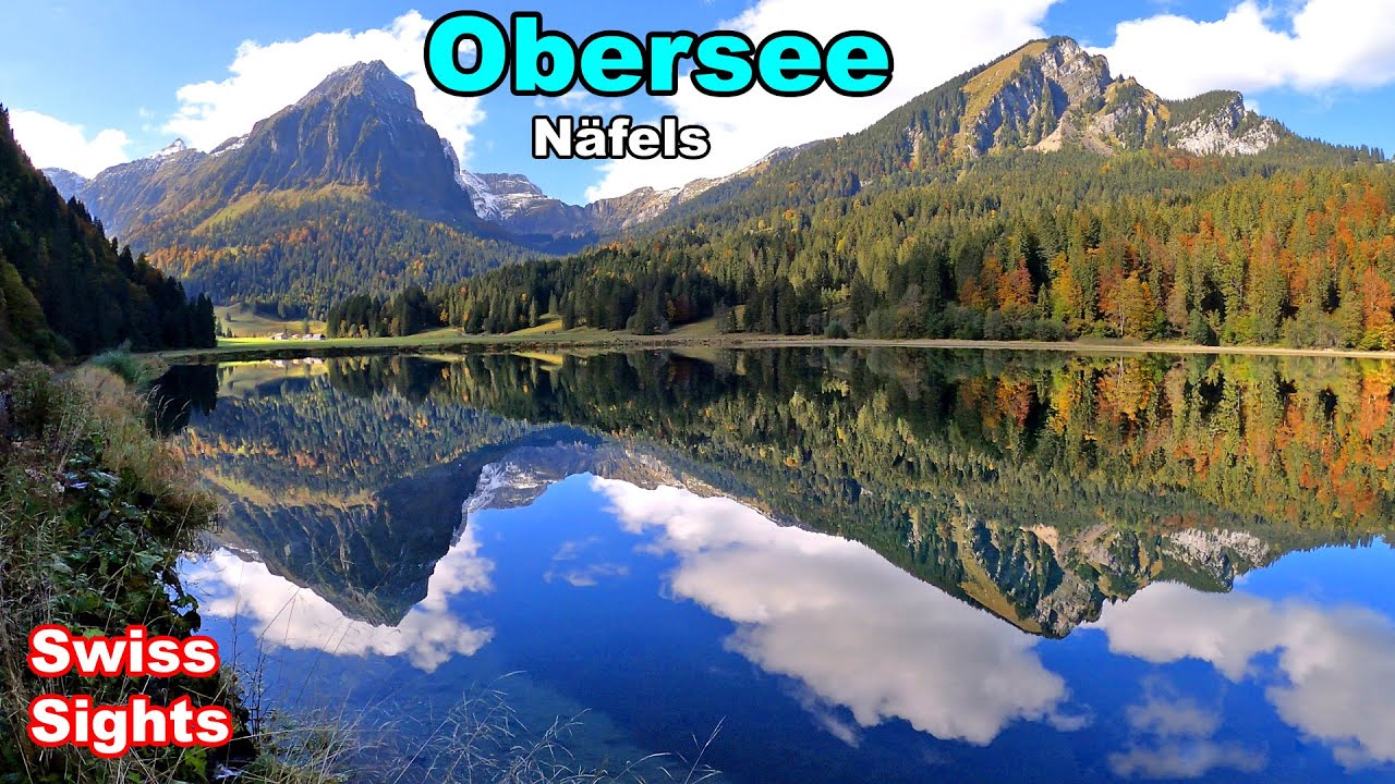 Obersee Näfels Switzerland 4K Beautiful Swiss Alps Lake