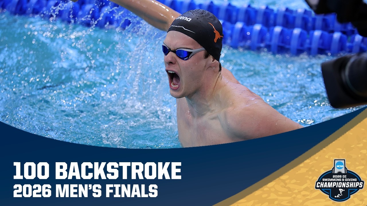 NCAA record in men's 100 backstroke | 2026 NCAA swimming championships