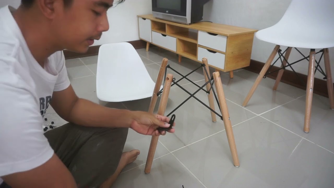 ประกอบเก้าอี้ทรงโมเดิร์น ซื้อจากshopee lazada 279บาทถูกมาก