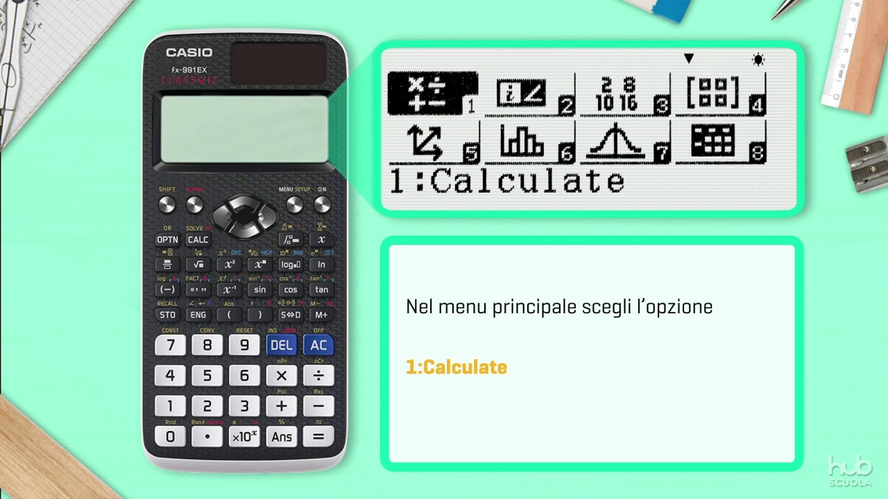Con la calcolatrice Casio - Calcolare il valore numerico di un’espressione polinomiale