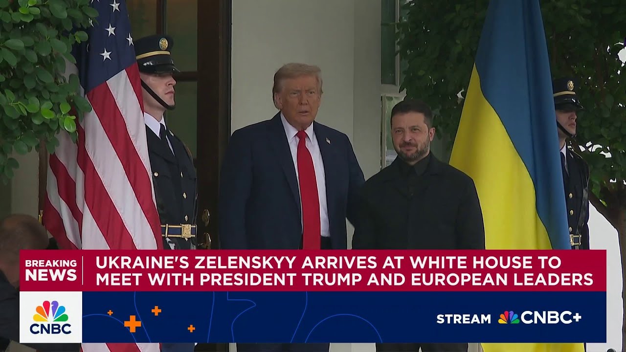 President Trump greets President Zelenskyy ahead of White House meeting