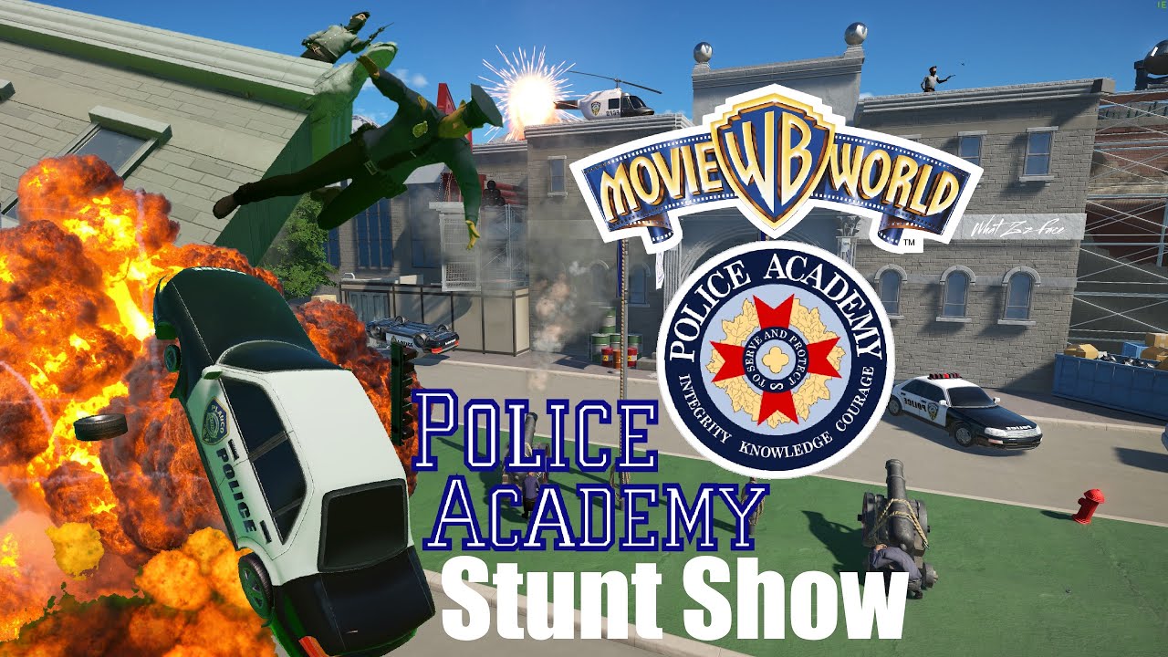 Police Academy Stunt show | Planet Coaster | Movie World