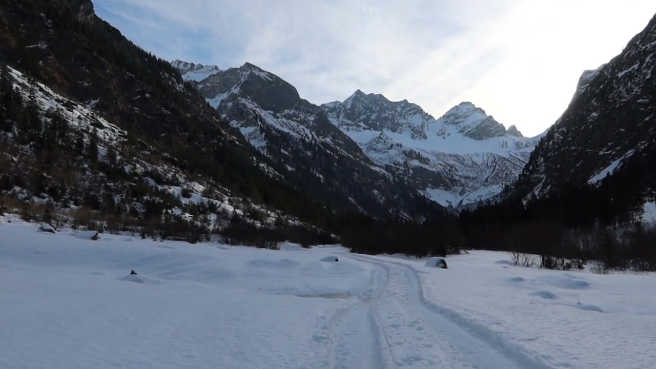 German Alps in Winter - Relaxing Walk in Oytal valley (No Talking)
