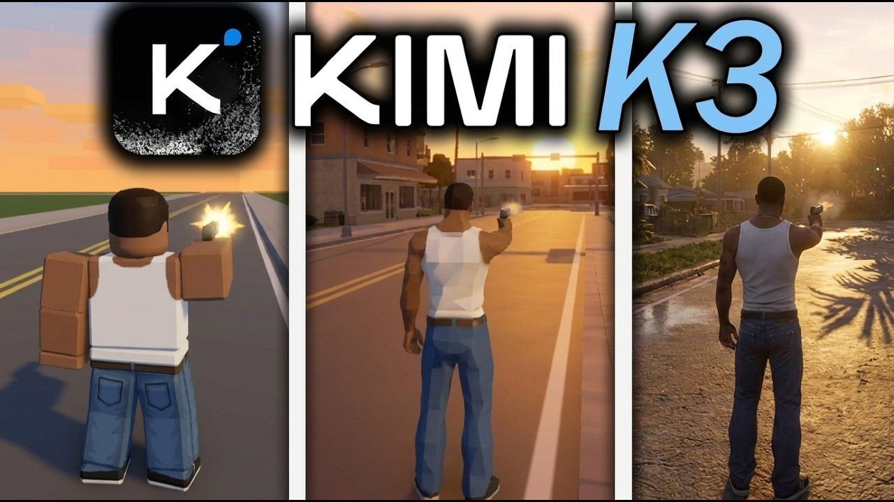 Kimi K3 Makes GTA 6 in 1 Min vs 10 Min vs 1 Hour
