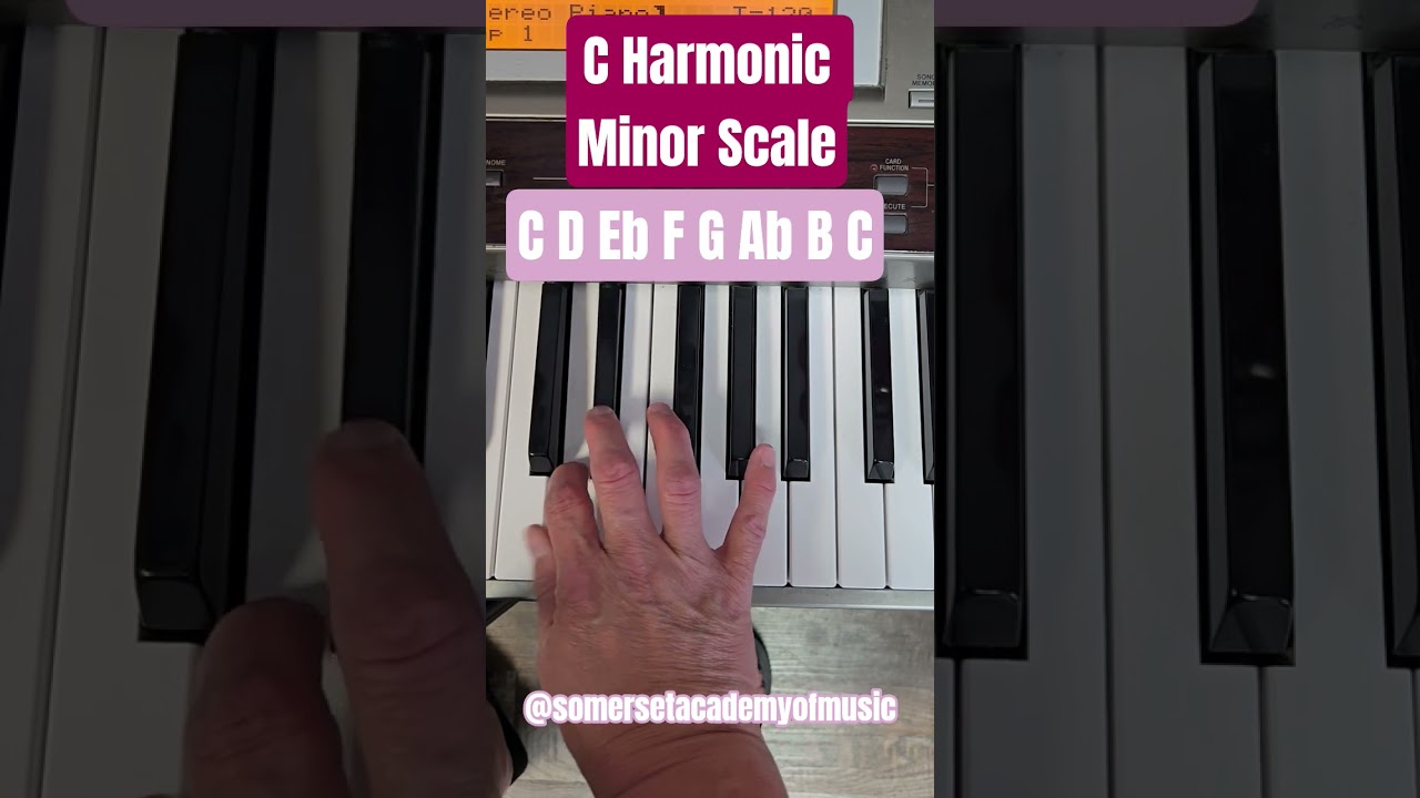 C Harmonic Minor Scale 🎹 #musicscale #pianotutorialforbeginners