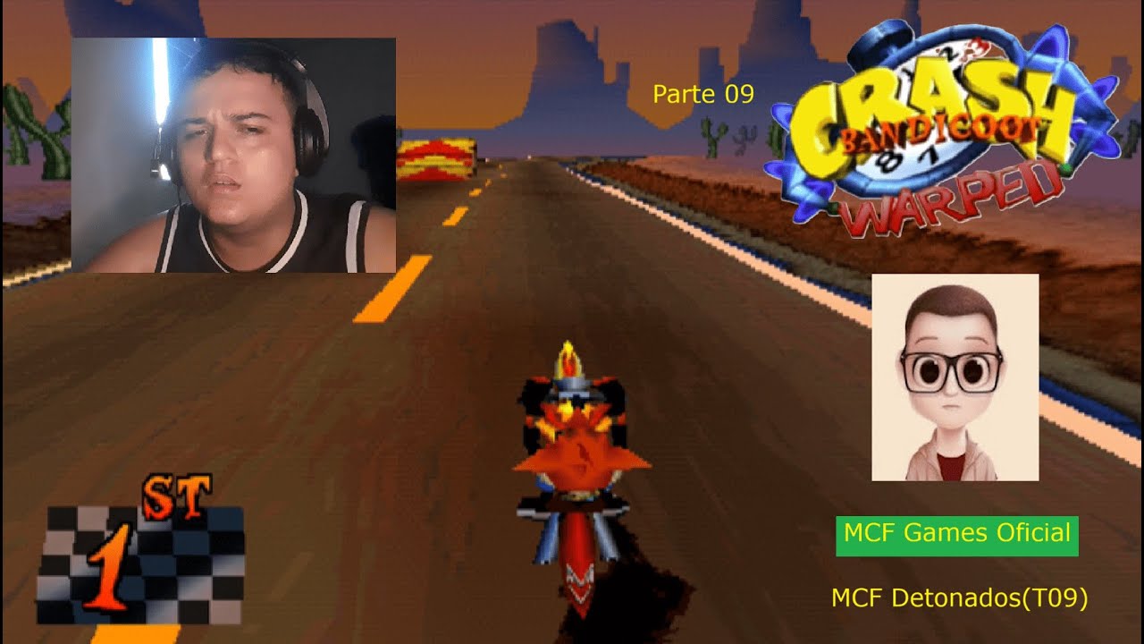 (MCF DETONADOS T09)-Crash Bandicoot: Warped(PS1)-AS RAGES MAIS PESADAS DO CANAL!😡😡😡-Parte 09