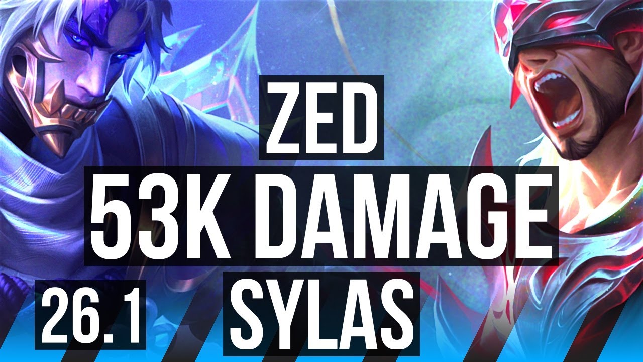 ZED vs SYLAS (MID) | Perfect KDA: 18/0/8, 53K damage | KR Master | 26.1