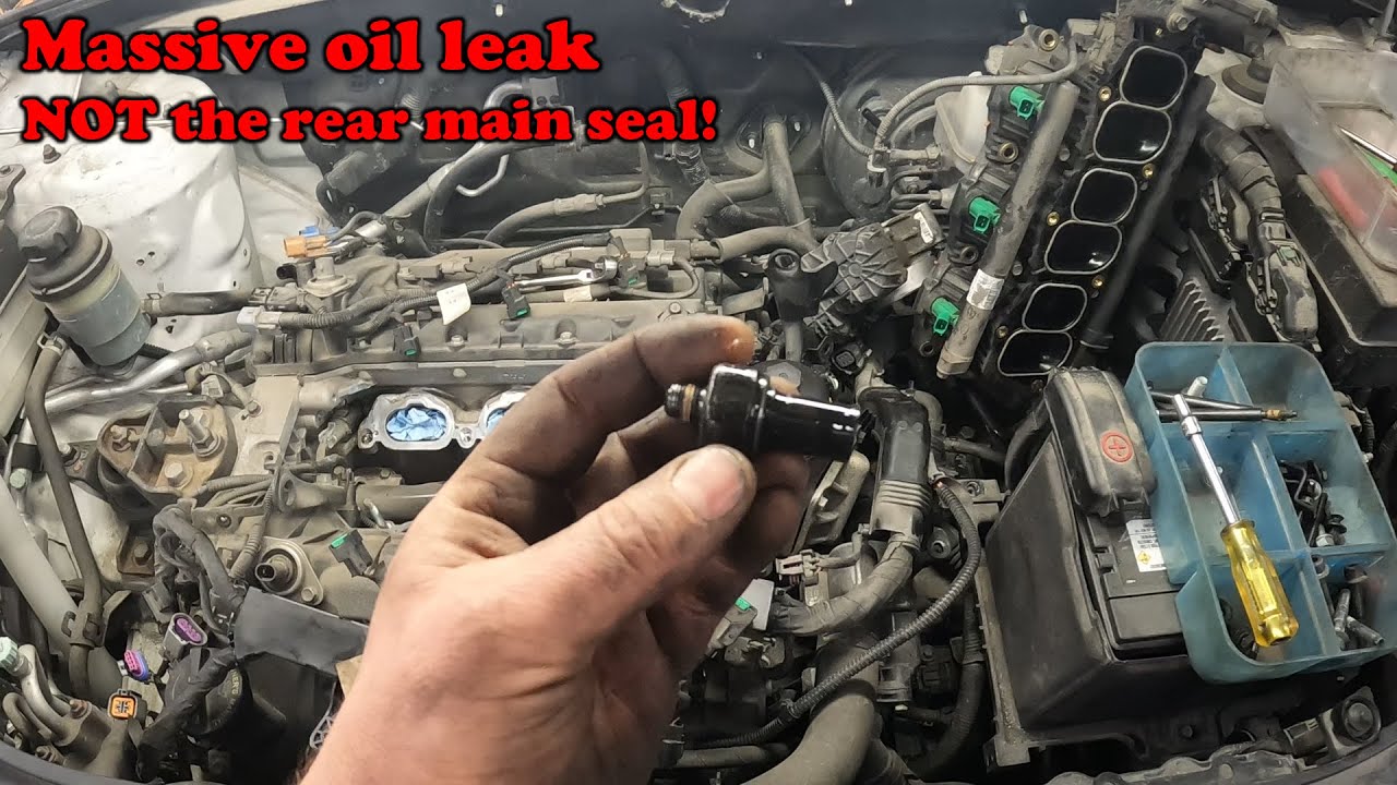 2012 Kia Sorrento 3.5 - Massive oil leak - NOT the rear main! How to replace the leaking oil sensor