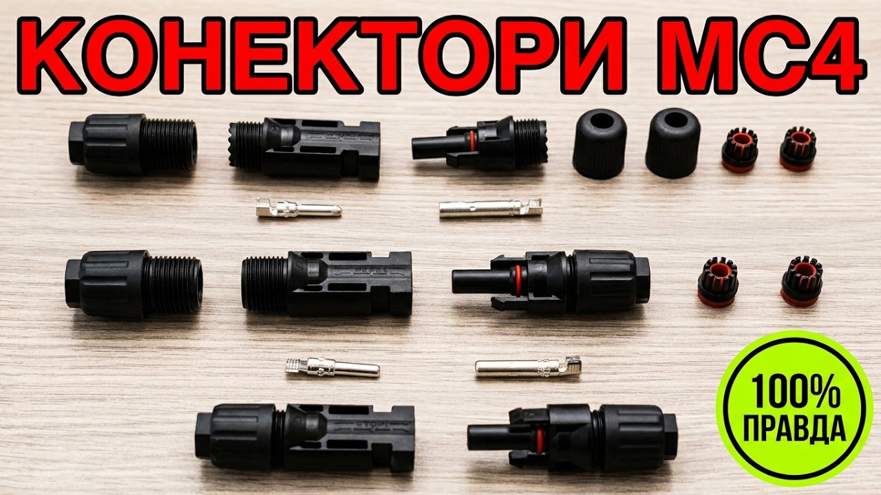 Все про МС4 конектори для сонячного кабелю - будова, збирання, інструменти, функціонал, де купити.