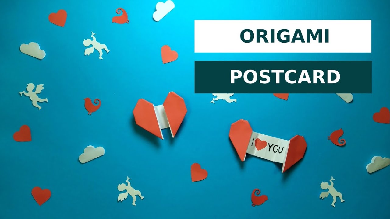 ORIGAMI POSTCARD Valentine's Day ОРИГАМІ ЛИСТІВКА День Святого Валентина