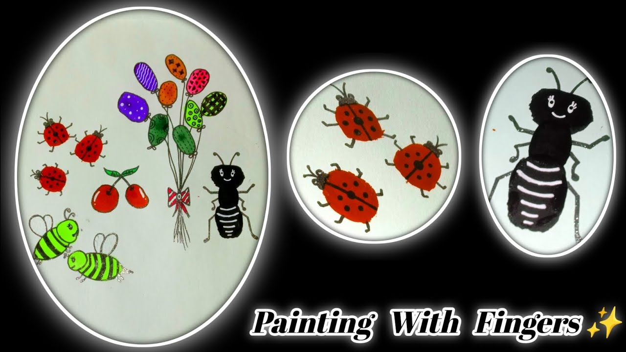 Painting with fingers ✨||#fingerpainting #viral #trending #art #painting #fingerart #satisfying 