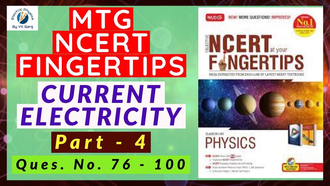 CURRENT ELECTRICITY Class 12 numericals MTG Fingertips solutions Physics P-4 #MTGSOLUTION #VijaySir
