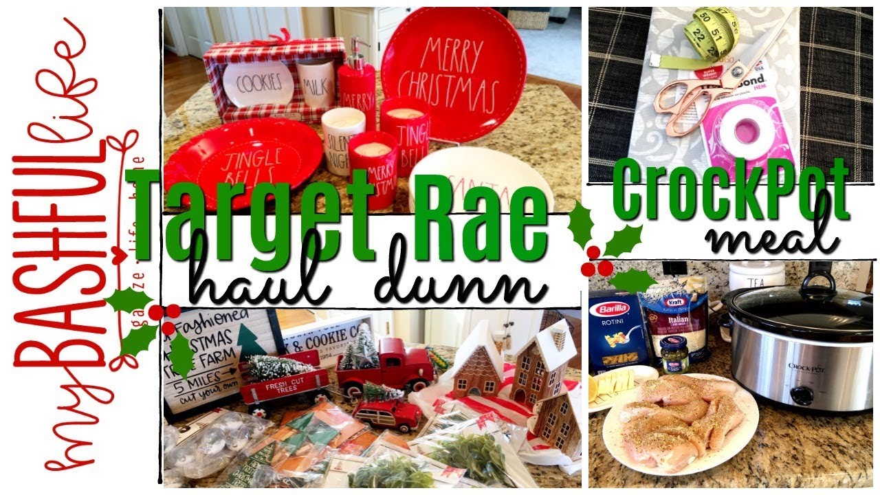 Holiday Target Dollar Spot Rae Dunn Haul Crock Pot Meal and Home Project Vlog!