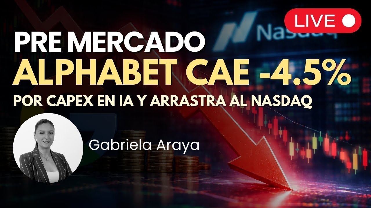 Alphabet cae -4.5% por CapEx en IA. Nasdaq cae -1.1% | Apertura Pre mercado 05.02.26