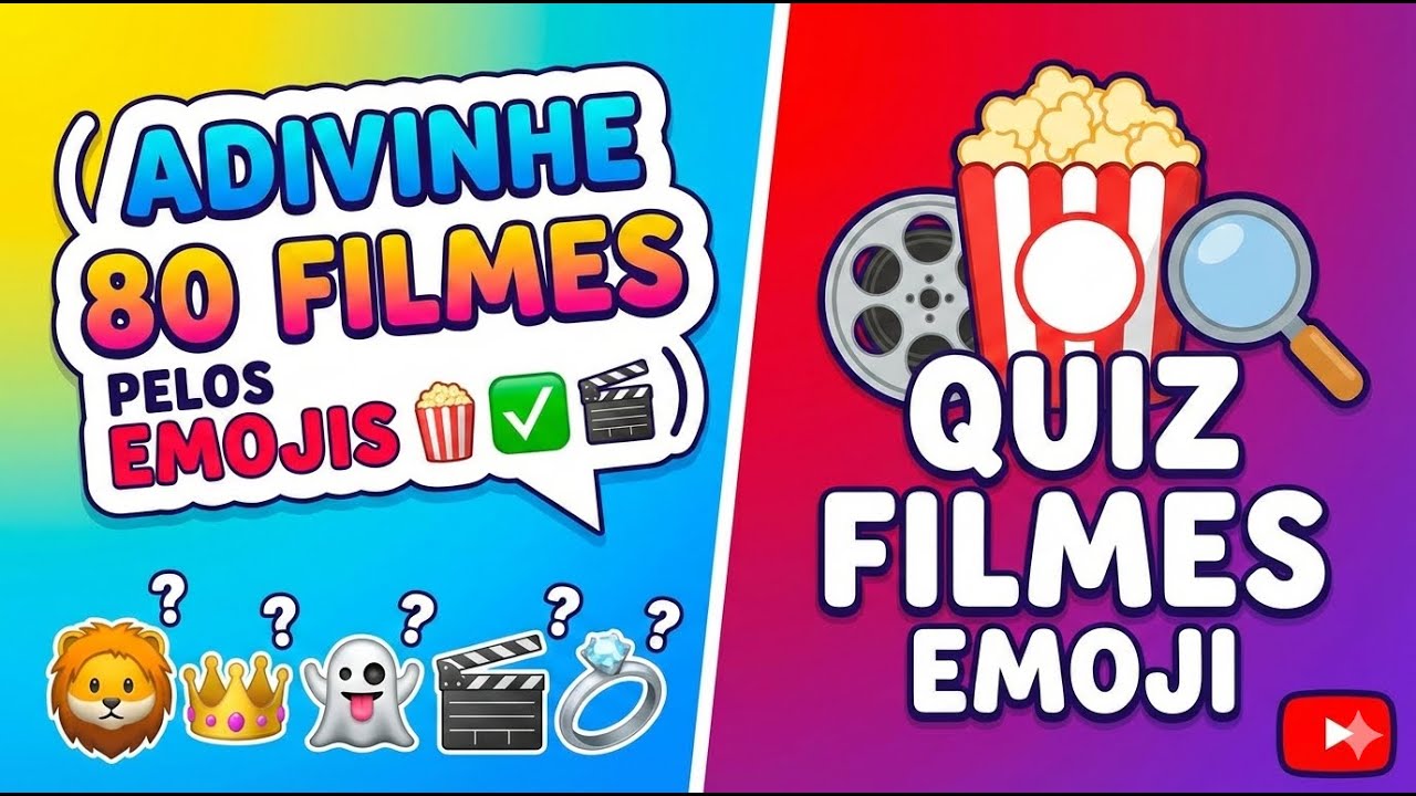 ADIVINHE 80 FILMES PELOS EMOJIS 🍿✅ 🎬 QUIZ FILMES EMOJI
