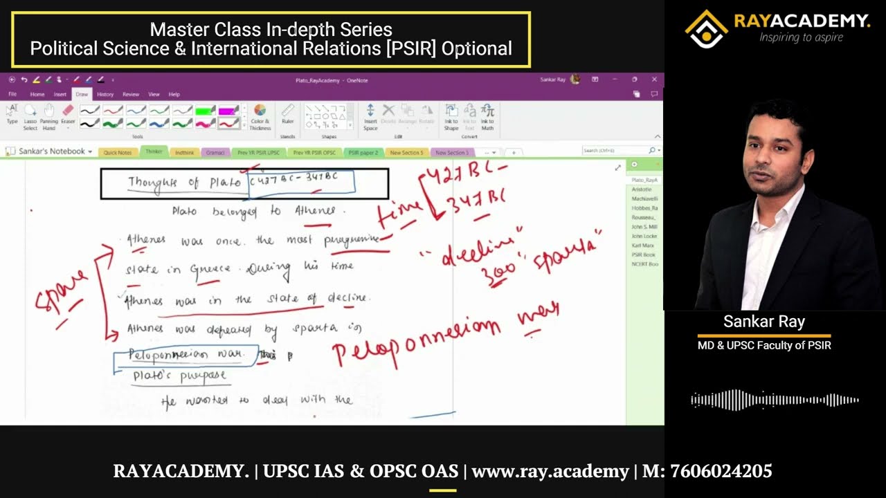 Political Science (PSIR) Optional Master Class by Sankar Ray | IAS & OAS | RAYACADEMY