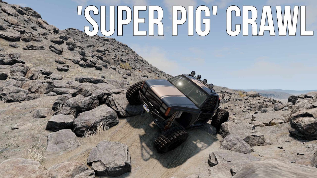 BeamNG: Johnson Valley Rock Crawling with D‑Series 'Super Pig'