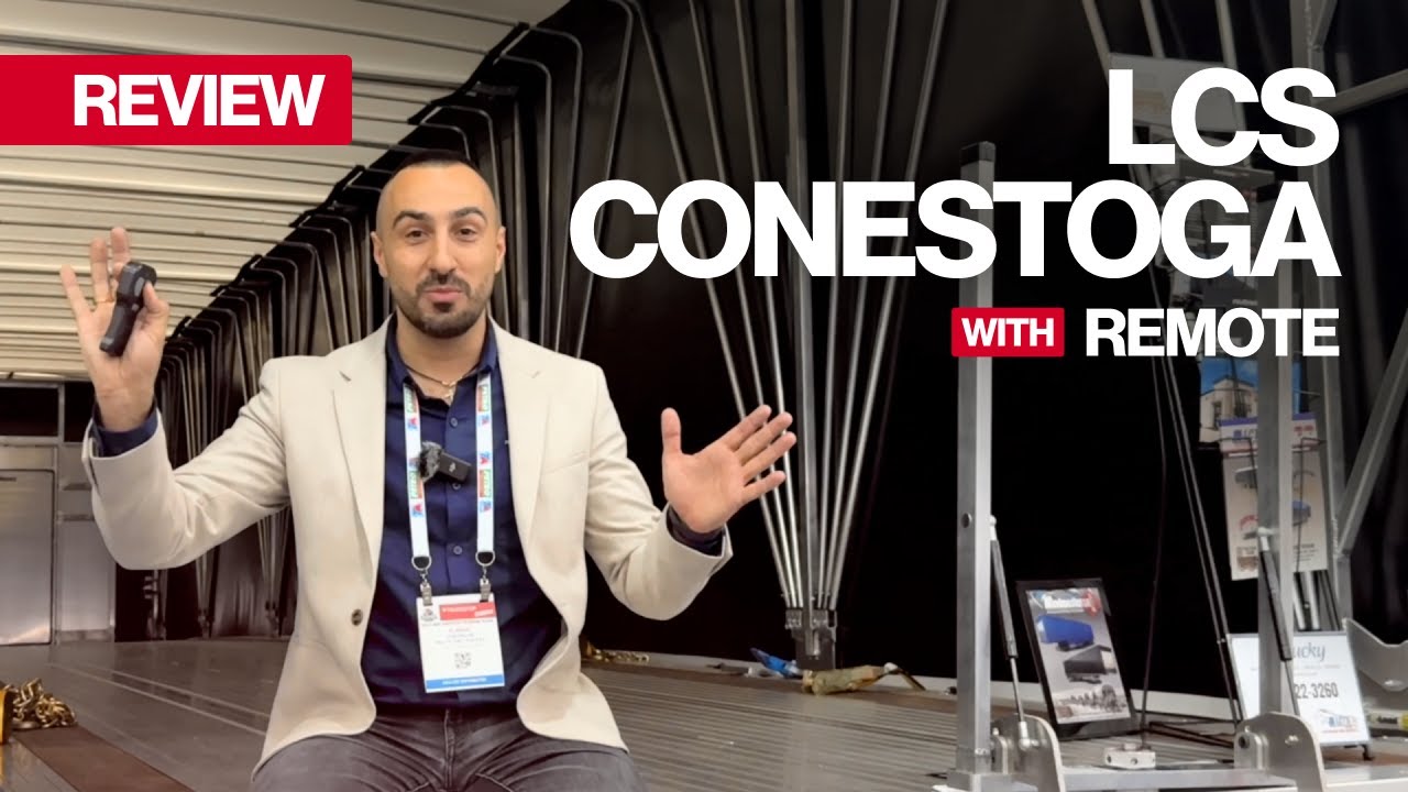 Эта система CONESTOGA позволяет открывать тент с помощью пульта дистанционного управления!