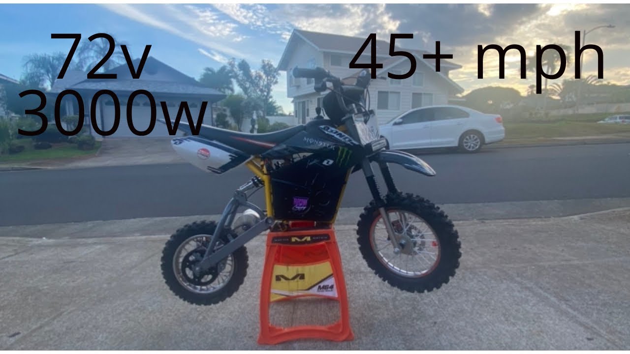 72v 3000w Modded Razor MX650 Electric Pit Bike