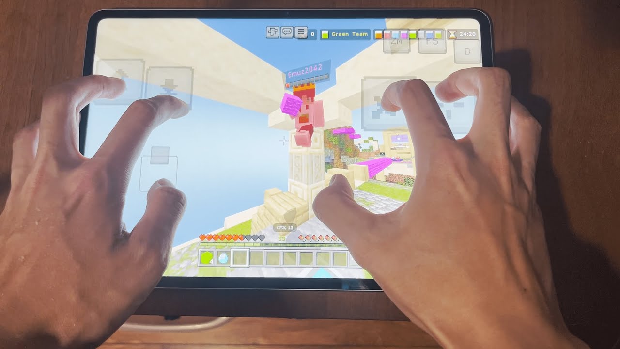 Hive Bedwars Mobile Handcam With SHADERS (Pro Gameplay)