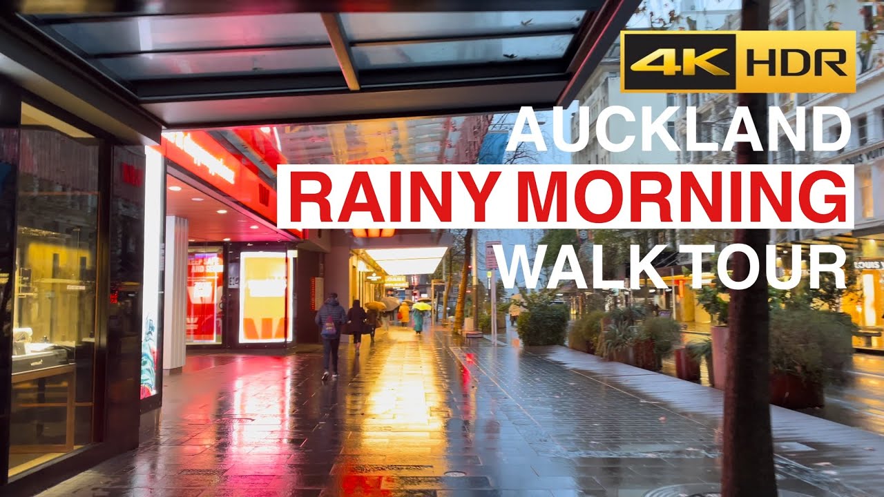 Auckland Rainy Friday Morning New Zealand 4K HDR
