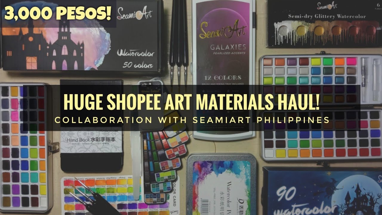 HUGE Shopee Art Materials Haul! | Collaboration with SeamiArt PH (Shopee Philippines)
