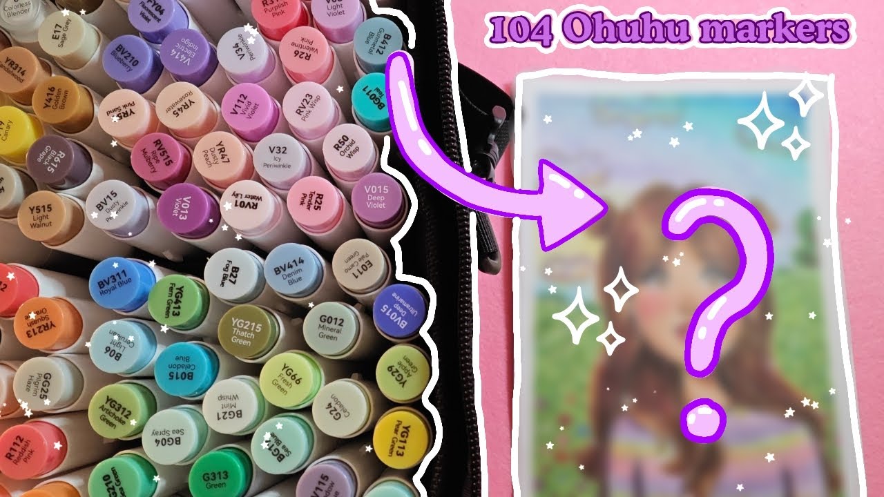 Drawing with All 104 Ohuhu Markers?! 😱💖