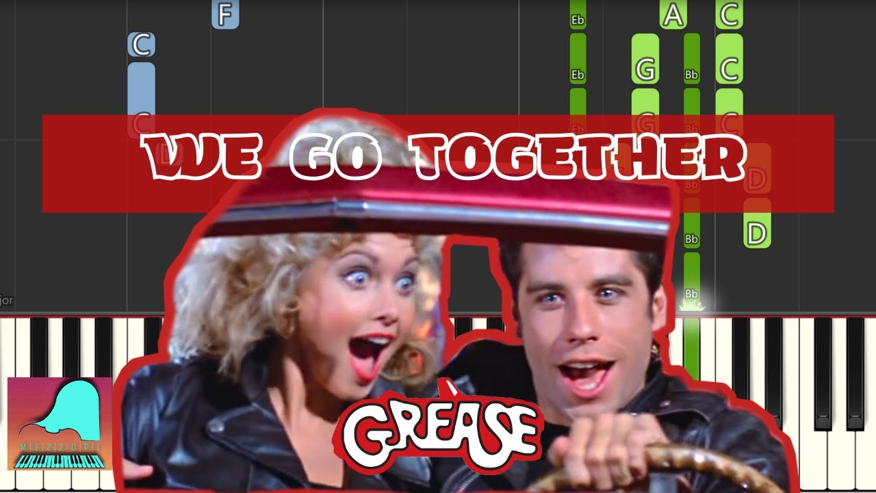 We Go Together - Grease | Piano Accompaniment Tutorial (Synthesia)