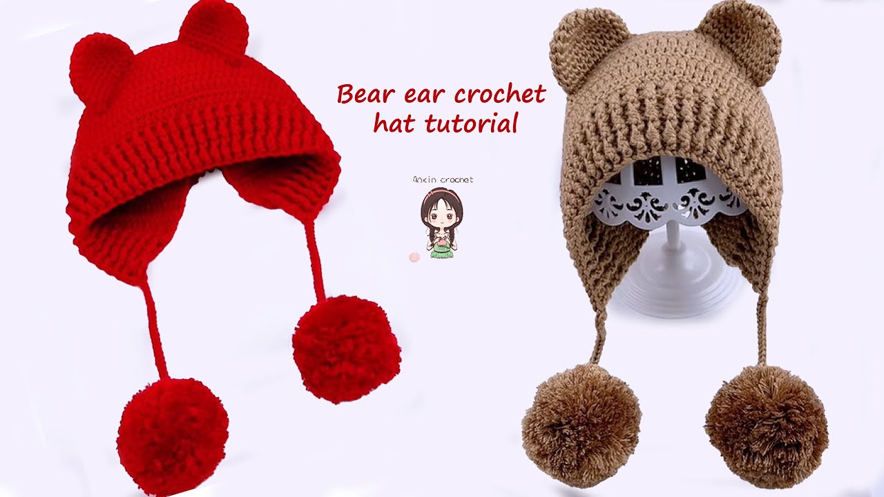 Cute Crochet Bear Hat 🧸 | Easy & Cozy Winter Beanie Tutorial for Beginners
