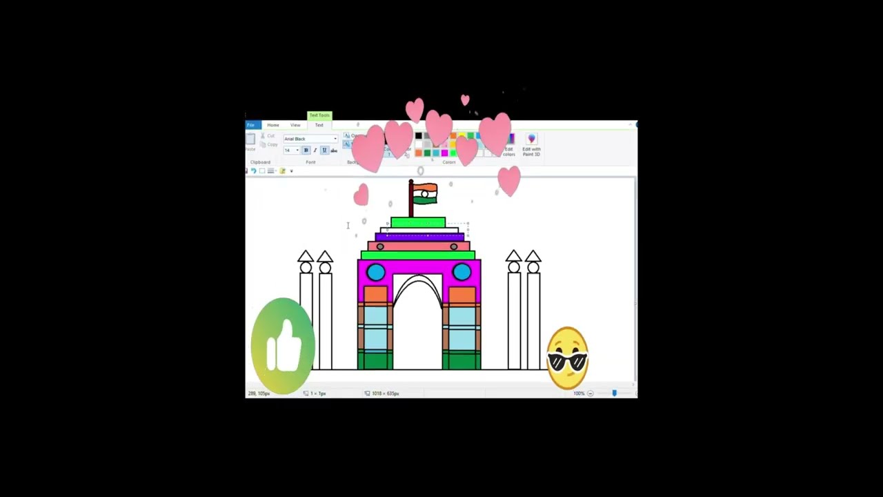 How to draw 🎨India Gate step by 💘step so easy💥in computer✨   #indiagate  #drawing #trending #shorts