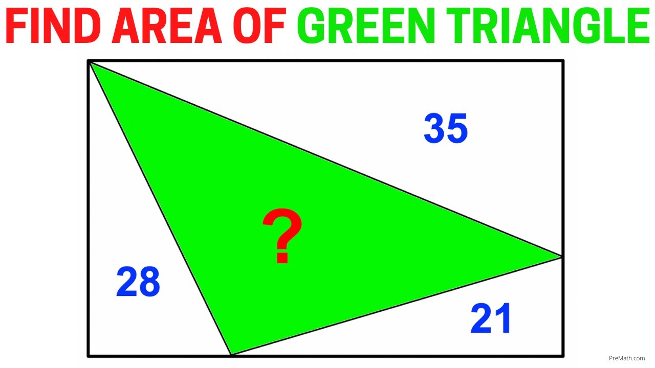 Find Area of the Shaded Triangle in a Rectangle | Important Geometry skills explained | Fun Olympiad