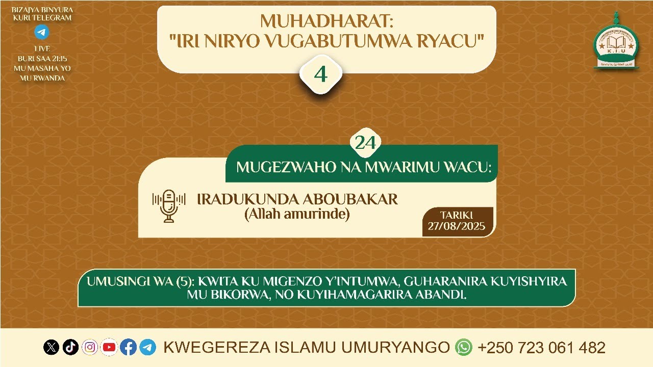 IRI NIRYO VUGABUTUMWA RYACU 24 HAMWE NA:  IRADUKUNDA ABOUBAKAR (Allah amurinde)