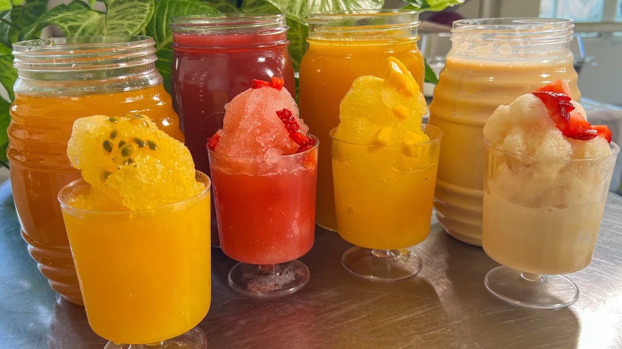 4 JARABES DE FRUTA NATURALES PARA MINUTAS O RASPADOS BIEN FACILES
