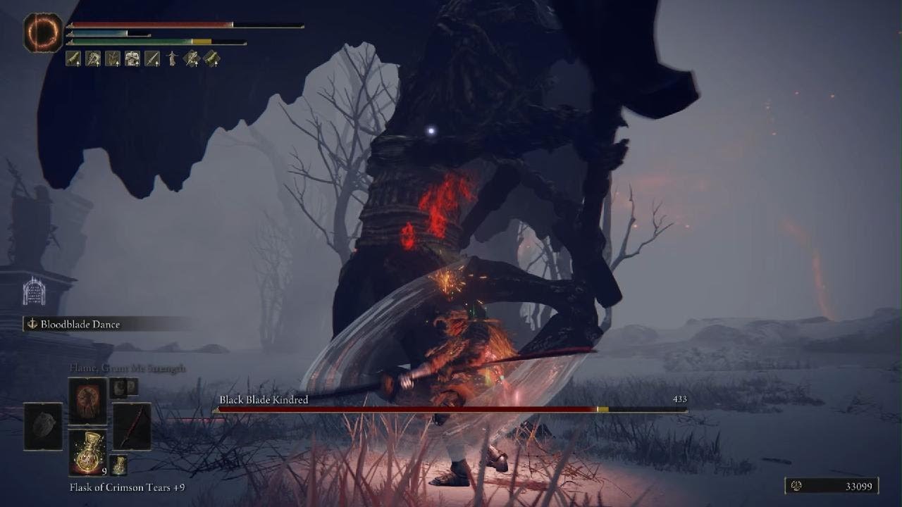 Blood twinblade vs Death twinblade | Elden Ring | Black Blade Kindred Boss Fight | No Summons