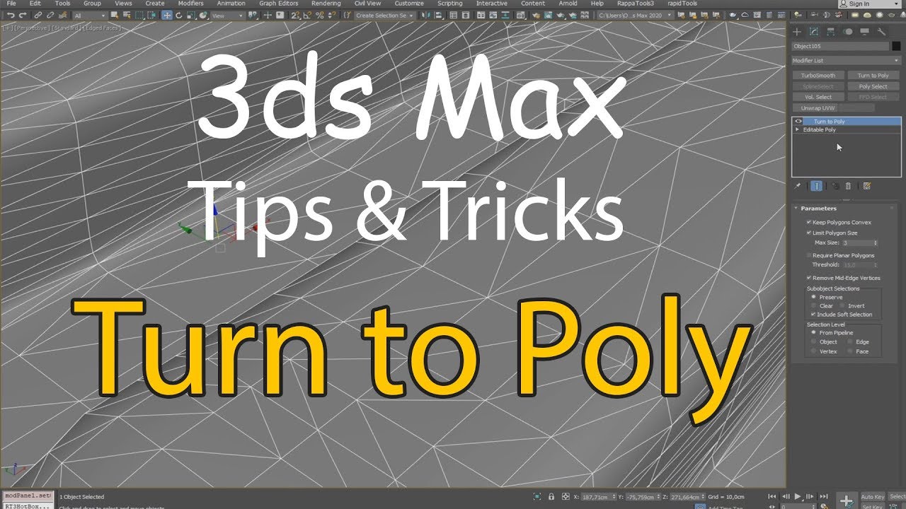 3ds Max - Turn to Poly модификатор