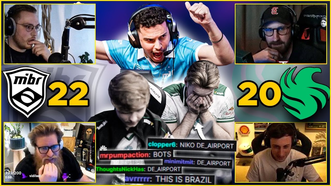 REAÇÕES dos STREAMERS no ÚLTIMO ROUND ENTRE MIBR x FALCONS (LEGENDADO)