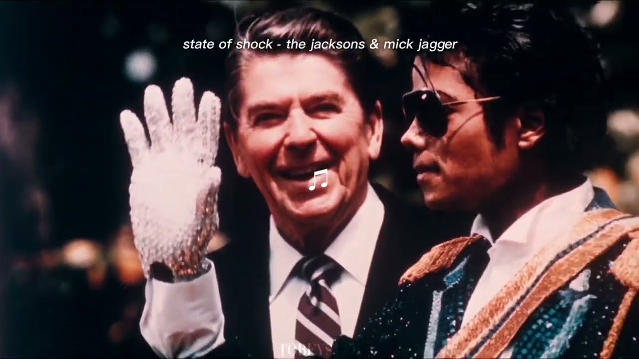 the jacksons & mick jagger - state of shock (sped up)