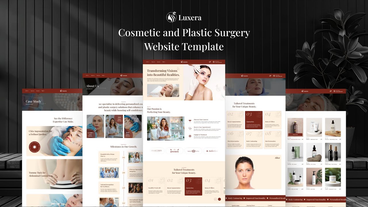 Luxera - Cosmetic and Plastic Surgery Website Template / Modern Solution for Cosmetic Clinics