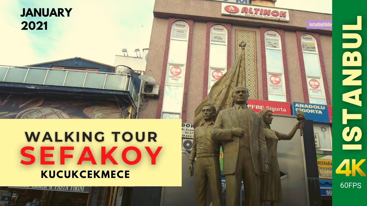 Istanbul City Walking - Sefakoy District - (4k Ultra HD 60fps) Küçükçekmece